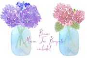 Watercolor Hydrangea Clipart, an Illustration by Emerald & Ivy Studios (Thumbnail 4 of 4)
