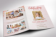 Pink Tabloid Funeral Program Templat, a Brochure Template by Four C Graphic (Thumbnail 2 of 8)