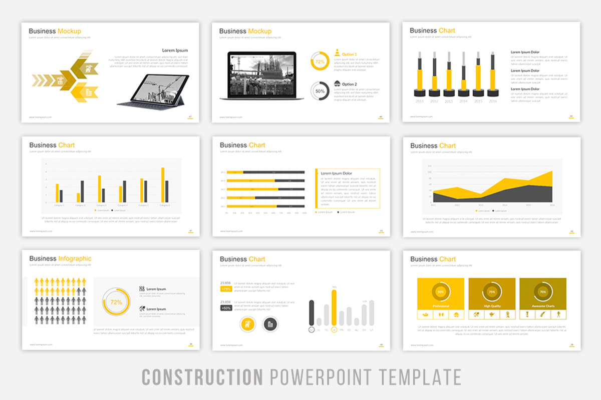 Construction Powerpoint Template, a Presentation Template by Brandearth RRGraph (Photo 6 of 7)