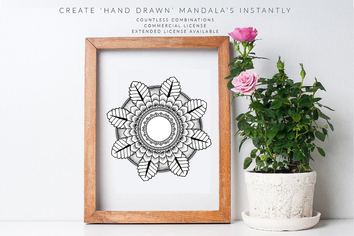 Mandala Illustrator Brushes preview 4