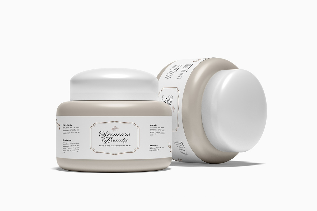 Cosmetic Jar Mockup, a Cups & Container Mockup by suciamairastd (Photo 2 of 6)