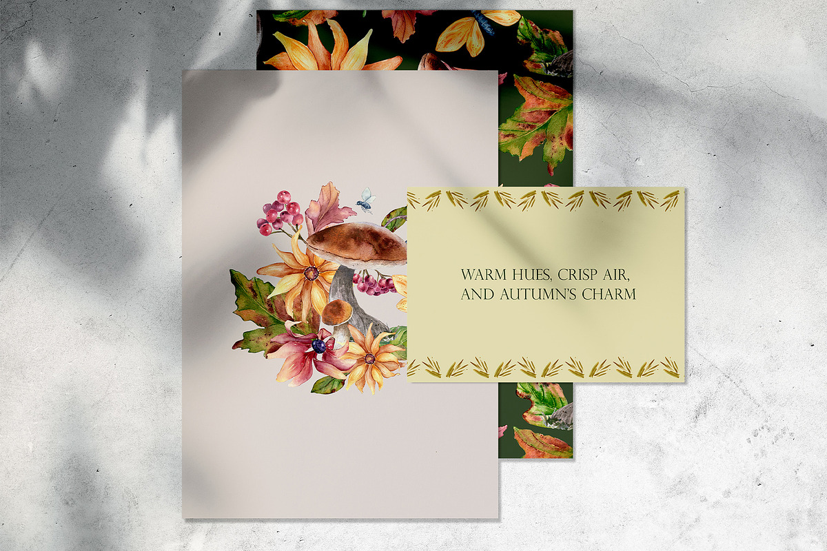Autumn flowers watercolor clipart, an Illustration by Kate Lanbina (Photo 22 of 22)