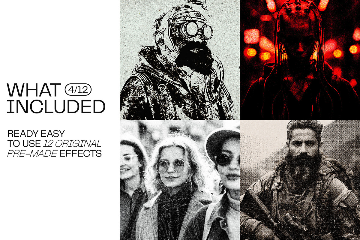 12 Photo Effect Templates, a Layer Style Add-On by iDoodle Studio (Photo 3 of 6)