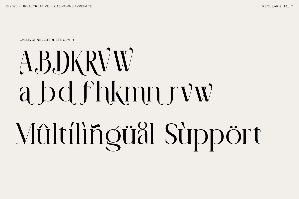 Calivorne - Modern Elegant Serif, a Serif Font by Muksal Creative (Photo 10 of 11)