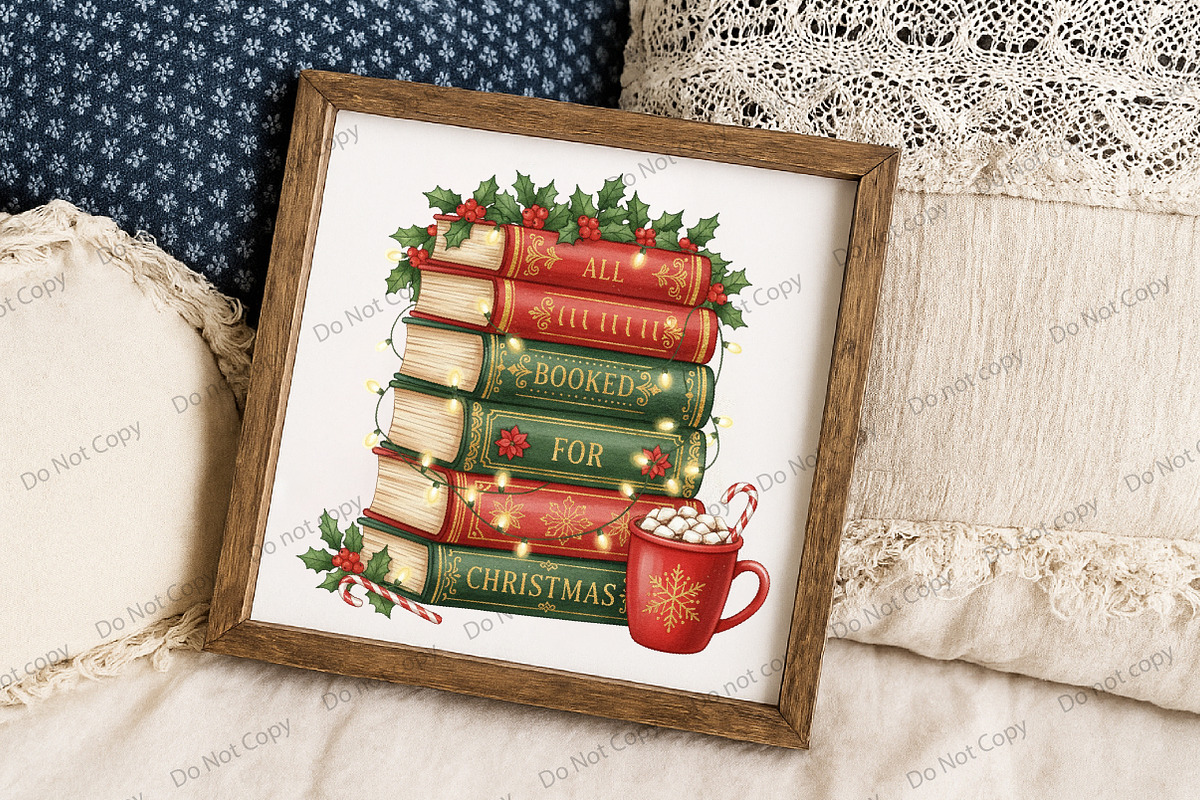All Booked for Christmas PNG Clipart, an Illustration by Libby Wishes (Photo 4 of 8)