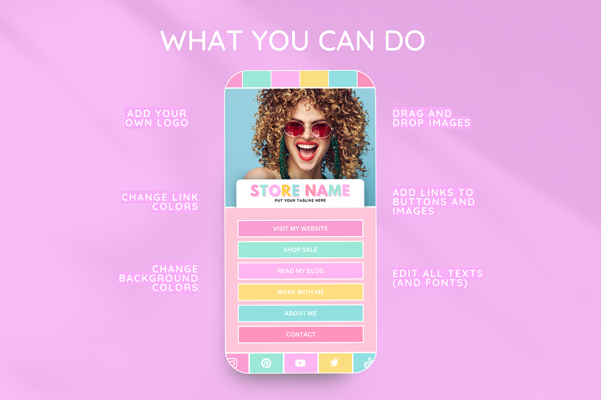 Rainbow Link in Bio, a Landing Page Template by SunshineStudioBoutique (Photo 4 of 9)