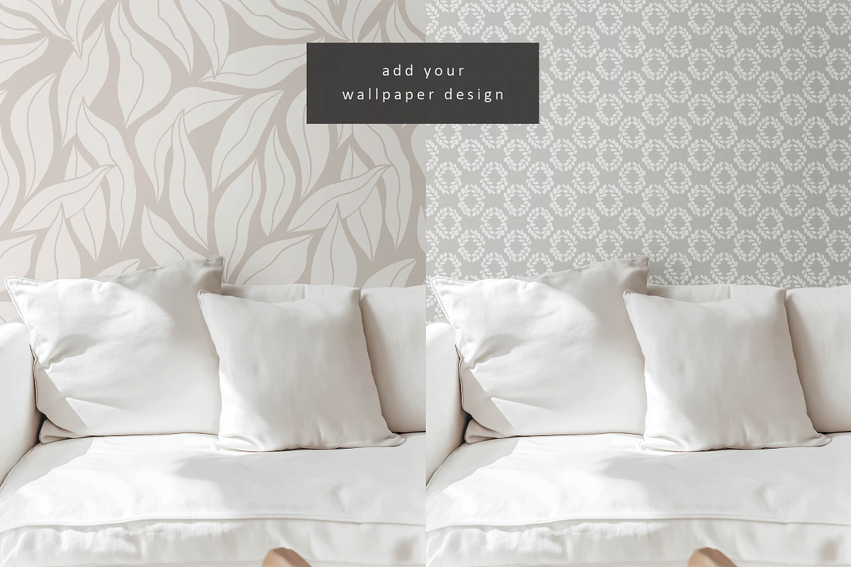 Light Minimalist Wallpaper Mockup, a Household Mockup by LinnestCreative (Photo 2 of 5)