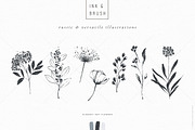 Ink botanicals, logos & patterns, a Texture Illustration by Lisa Glanz (Thumbnail 7 of 32)