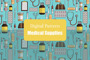 Medical Supplies Pattern, a Pattern Graphic by koberstein