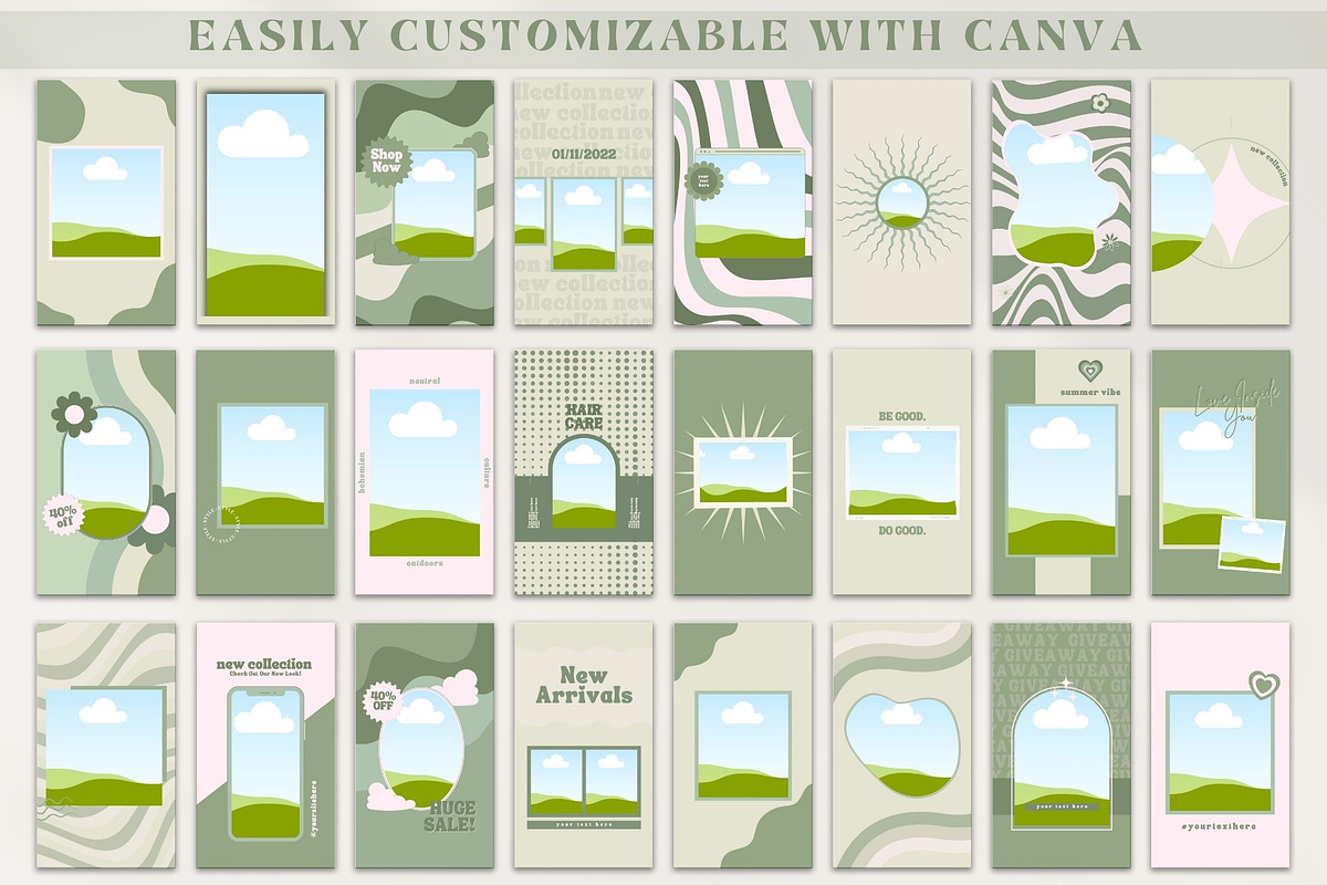 Green Instagram Story Template Canva, a Social Media Template by Boltik Studio (Photo 6 of 8)