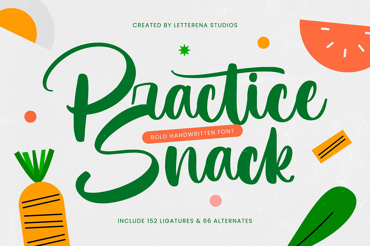 Practice Snack Bold Handwritten Font, a Script Font by Letterena Studios Script (Photo 1 of 20)
