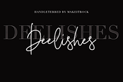 Deelishes, a Script Font by Katie Holland (Thumbnail 1 of 10)