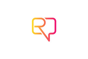 R Letter Chat Logo Design