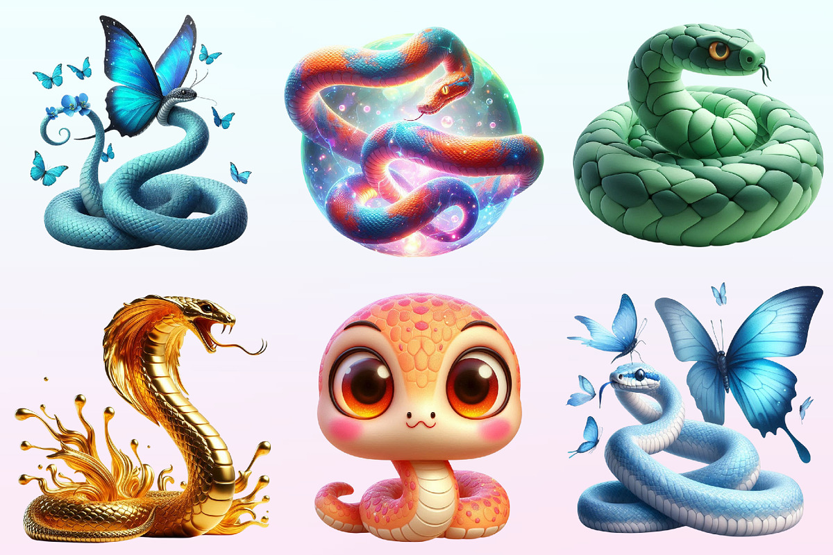 Watercolor Snakes Clipart., a Graphic by CitraGraphics (Photo 2 of 4)