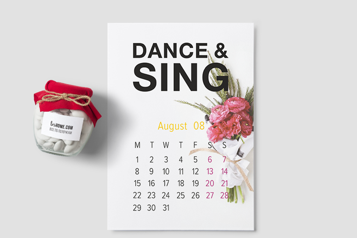 Printable calendar 2016 — motivating, a Stationery Template by marina.nazarova (Photo 10 of 14)
