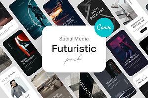 Futuristic Canva Social Media Pack