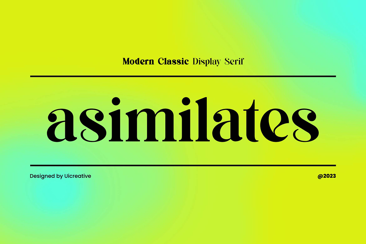 Asimilates Modern Classic Serif Font, a Serif Font by UICreative (Photo 1 of 13)