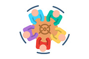 Round Table Flat Icon, a Duotone Icon by Pexelpy (Thumbnail 1 of 2)
