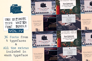 SALE! Typewriter Font Bundle Vol. 4