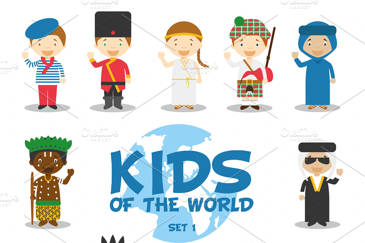 Kids of the world: Set 1, an Illustration by asantosg (Photo 1 of 5)