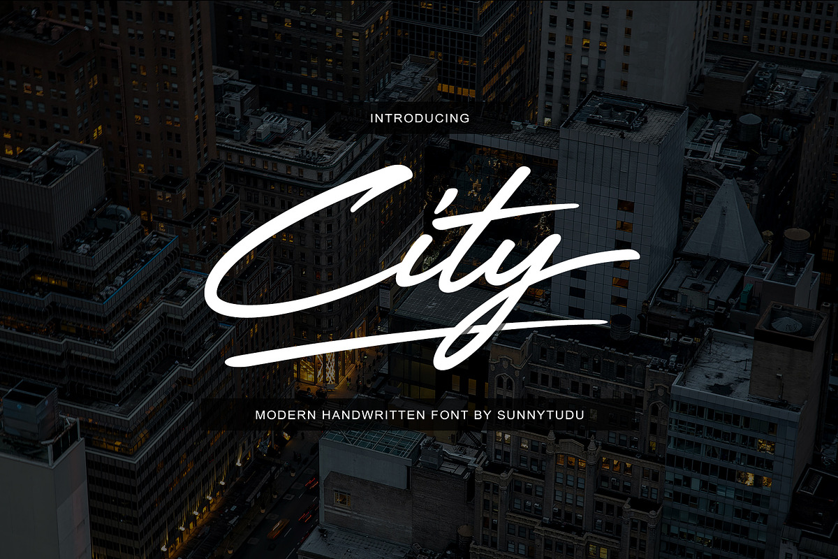 City Handwritten Font, a Script Font by sunnytudu (Photo 1 of 6)