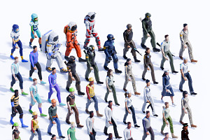 Low Poly Rigged Animated Compilation, a Characters & Person 3D Model by Studio Ochi