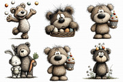 Whimsical Easter Teddy Bear Clipart-, an Illustration by Libby Wishes (Thumbnail 4 of 6)