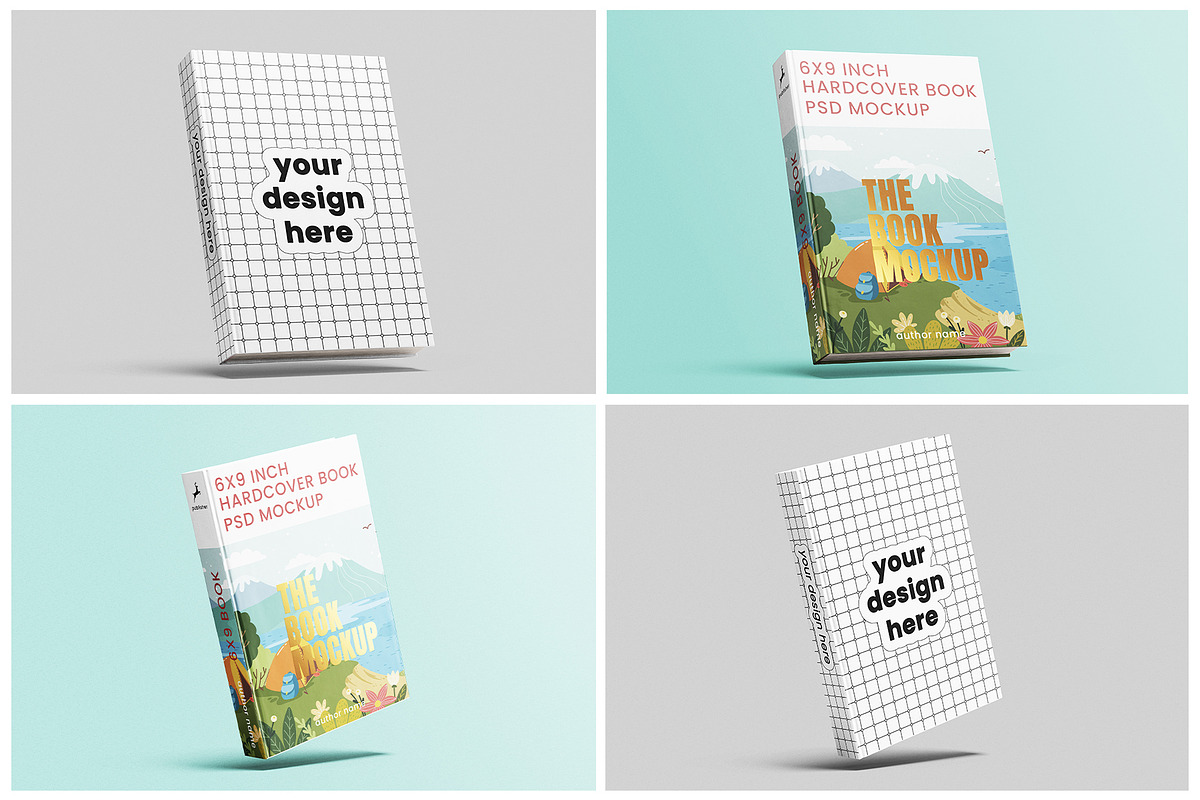 Hardcover Book 6x9 Inch Mockup Set, a Books & Magazine Mockup by Remnand Studio (Photo 9 of 11)