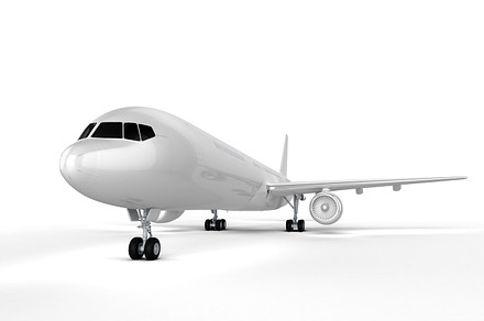 Blank airplane background containing airplane, mockup, and 3d, a Transportation Photo by Pozitivo