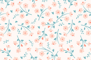 9 Floral Abstract Seamless Patterns.