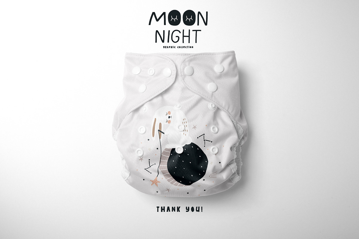 MOON night graphic collection, a Pattern Graphic by solmariart (Photo 8 of 8)
