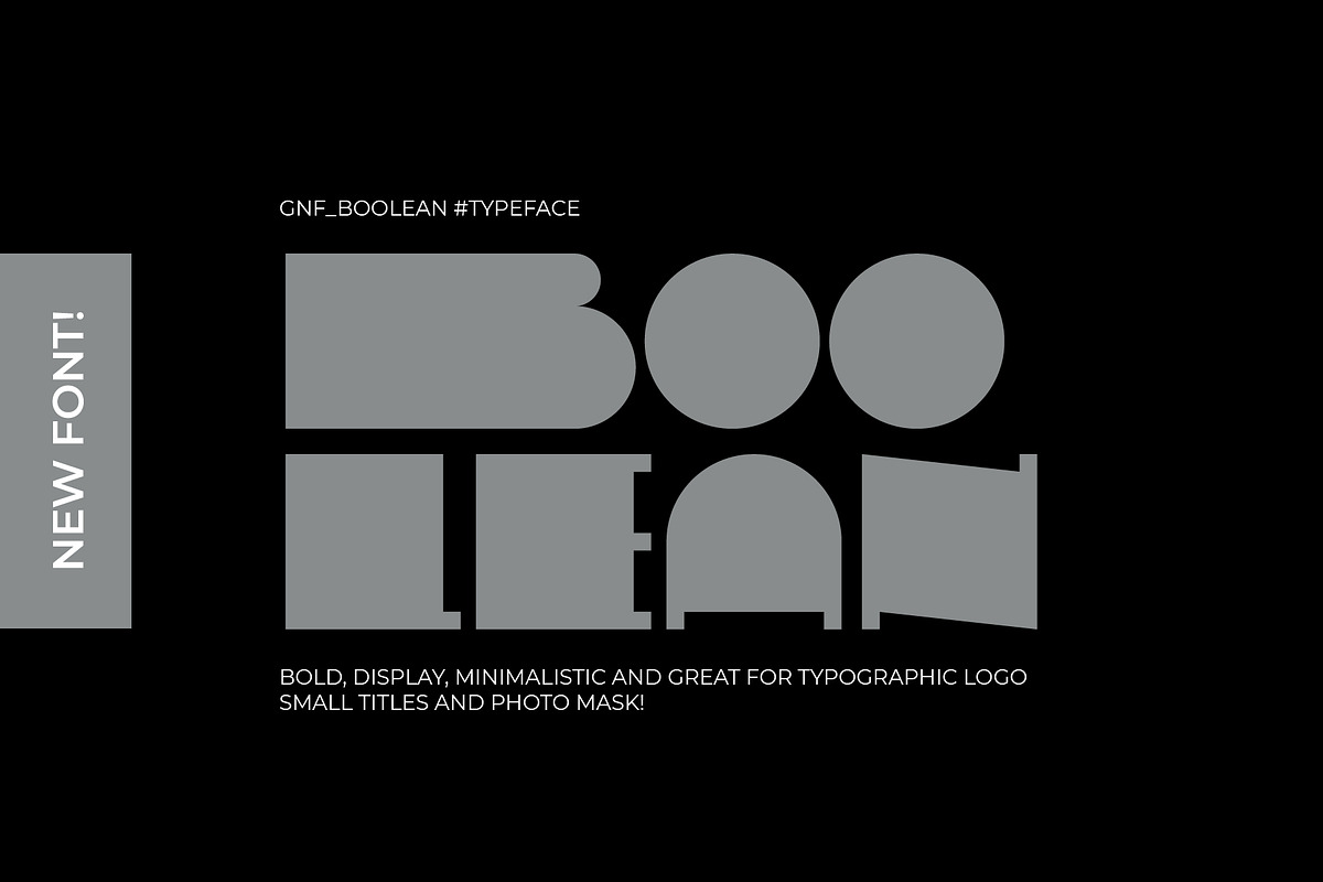 GNF_BOOLEAN BOLD DISPLAY FONT, a Font by george.nikolaidis (Photo 1 of 7)