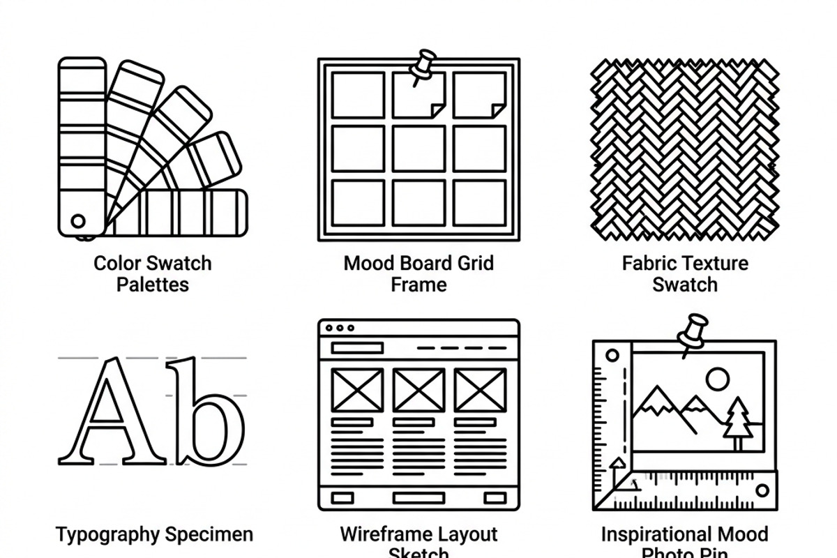 Interior Design Studio Icon Set, an Outline Icon by adenpinkstore (Photo 11 of 12)