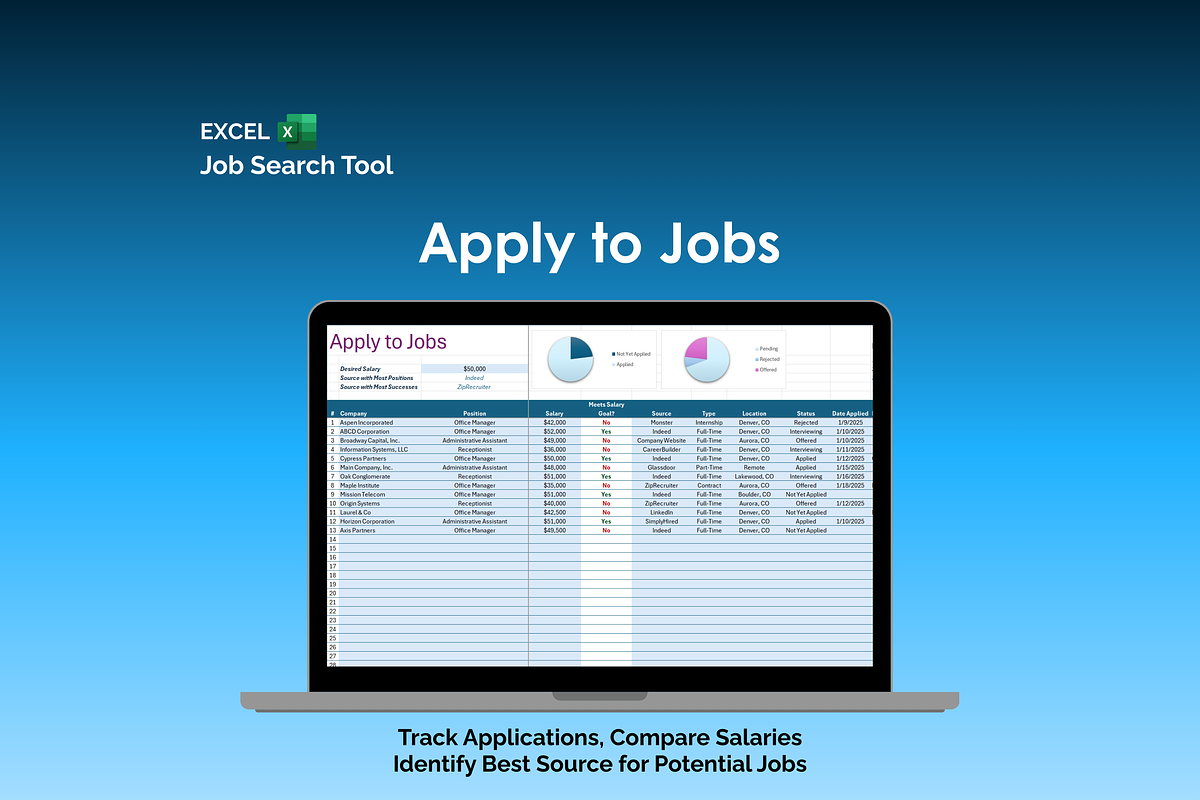 Job Search Excel Tool preview 3
