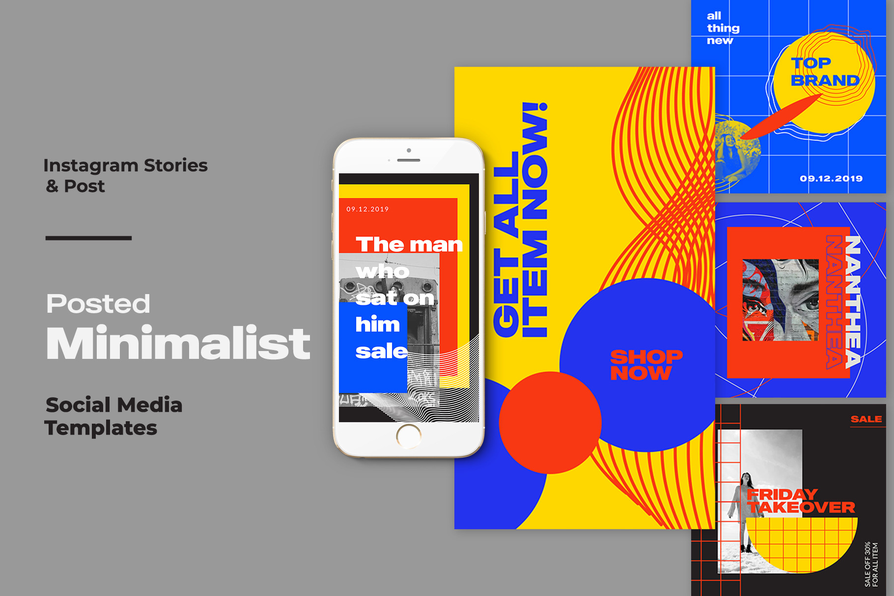Minimalist Instagram Templates, a Social Media Template by Azruca