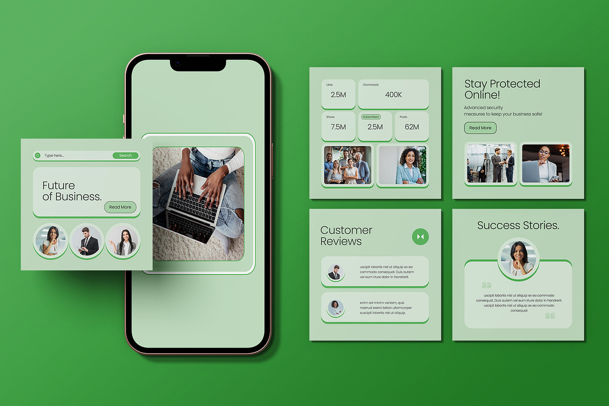 Business Social Media Post, a Social Media Template by CreativeShaper (Photo 1 of 3)