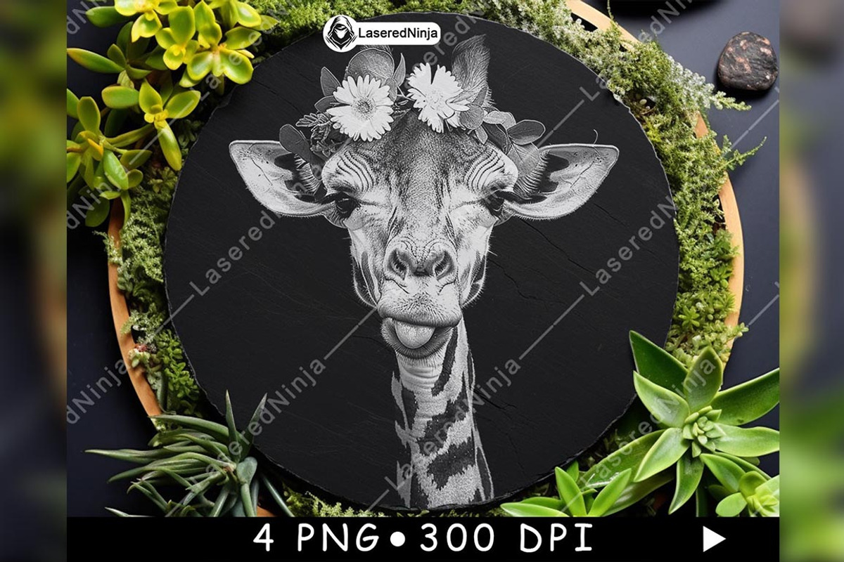 Funny Giraffe Tongue Out Flower Crow, a Background Graphic by LaseredNinja (Photo 6 of 7)