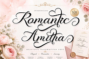 Romantic Amitha, a Handwritten Font by Yoga Letter (Thumbnail 1 of 11)