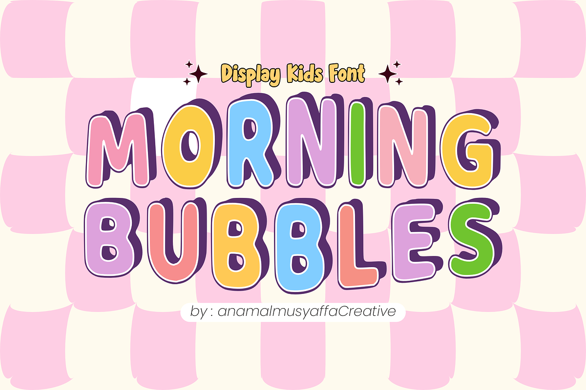 Morning Bubbles - Display Font, a Font by KiddoGlyphs Studio (Photo 1 of 5)