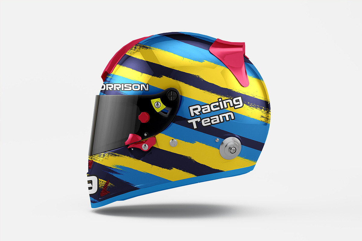 Helmet Mockup - 4 views, a Merchandise Mockup by Illusiongraphic (Photo 3 of 18)