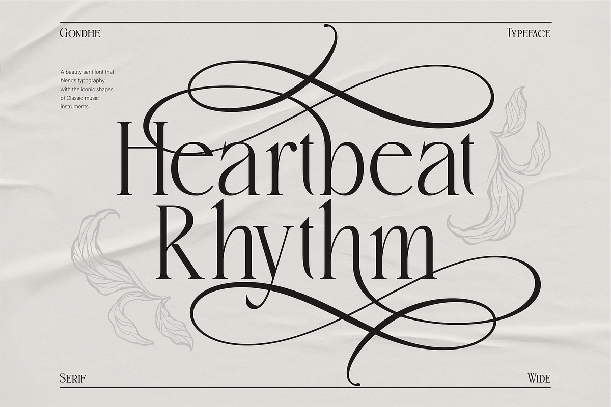 Gondhe - Elegant Serif with Swashes, a Serif Font by Burntilldead (Photo 8 of 12)
