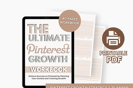 Pinterest Workbook & Guide, a Marketing Template by SocialStyleTemplates