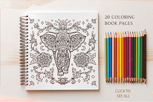 200 Items. Animals & Coloring Pages