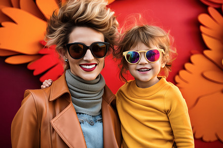 Stylish Mother and Child Enjoying Au, a Person Photo by Perpis