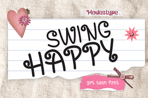 Swing Happy - Girl Teen Font