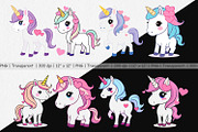 Heart Unicorn Clipart, a Graphic by Artnoy (Thumbnail 2 of 5)