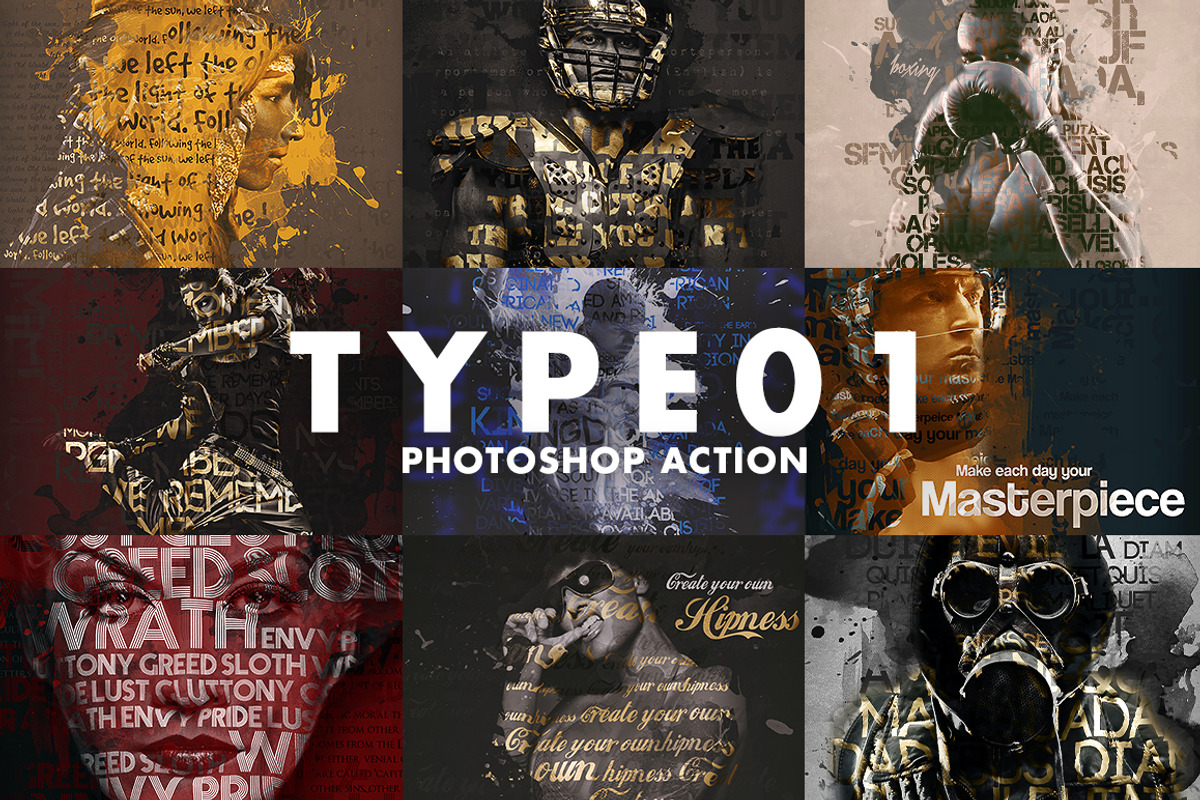 Type01 Photoshop Action preview 6