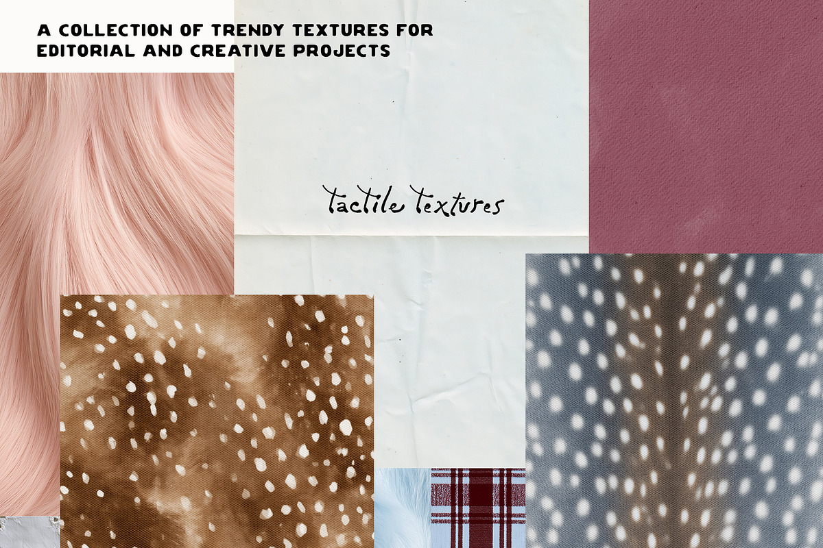 Tactile Textures: Deer, Plaid, Paper, a Texture Graphic by Lana Elanor (Photo 6 of 12)