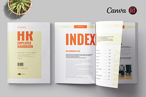 Employee Handbook Template Canva, a Brochure Template by Pixelpick