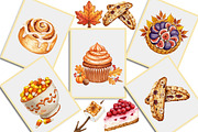 Autumn Dessert Sublimation Clipart, an Illustration by Creative Art (Thumbnail 7 of 8)